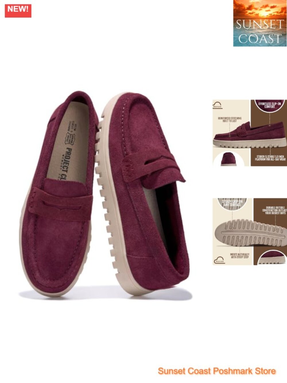 Genuine Leather Slip-On Loafers for Women Comfort Mocc Casual Shoes
